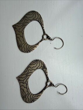 Lisa Jenks Sterling silver .925 Floral Cutout Drop Earrings